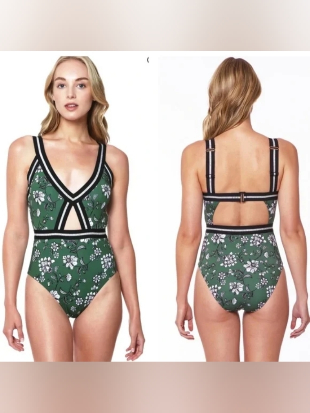 NWOT Santuary "Monokin" Green Bathing Suit  (#E-11)